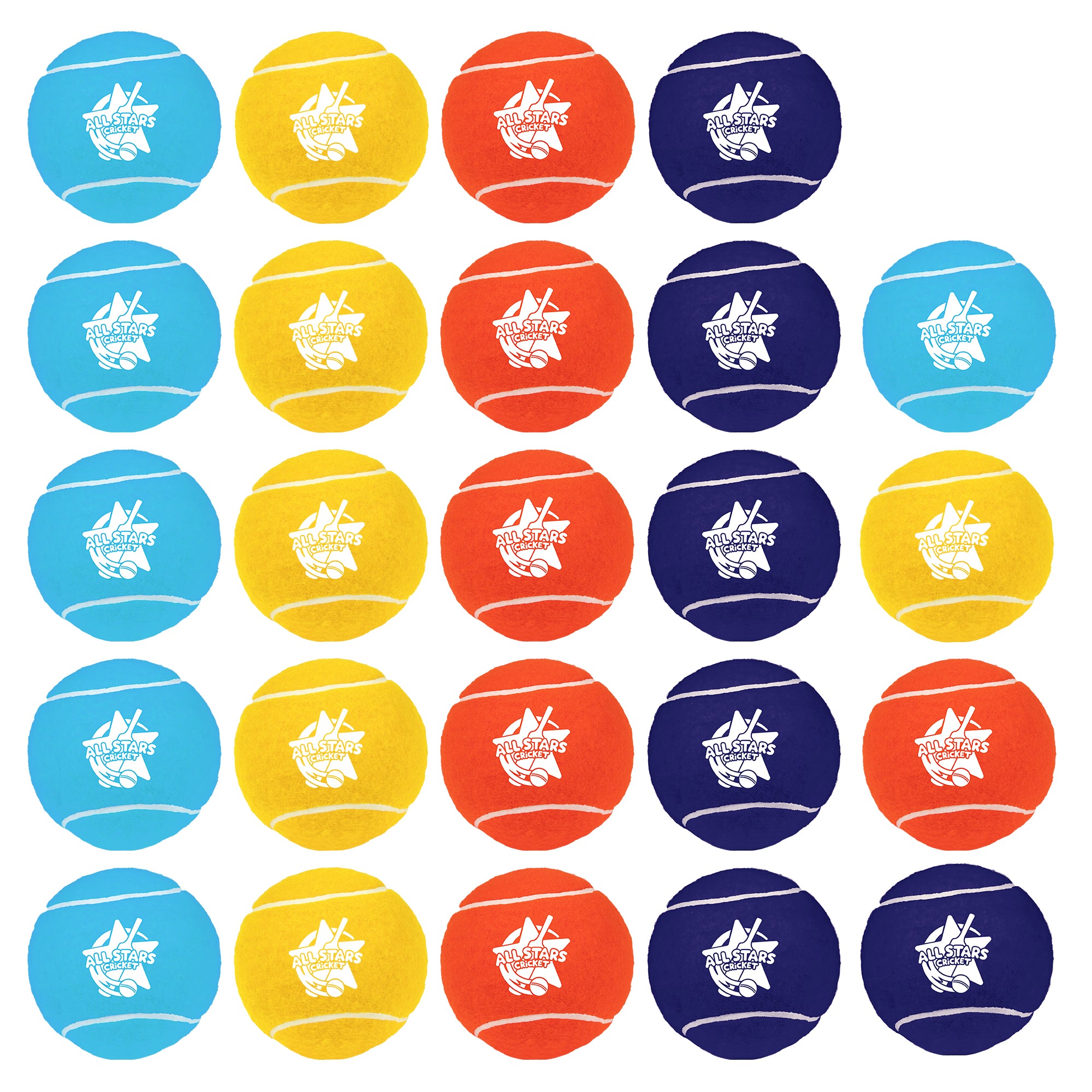 All Stars Cricket Tennis Balls - Pack of 24