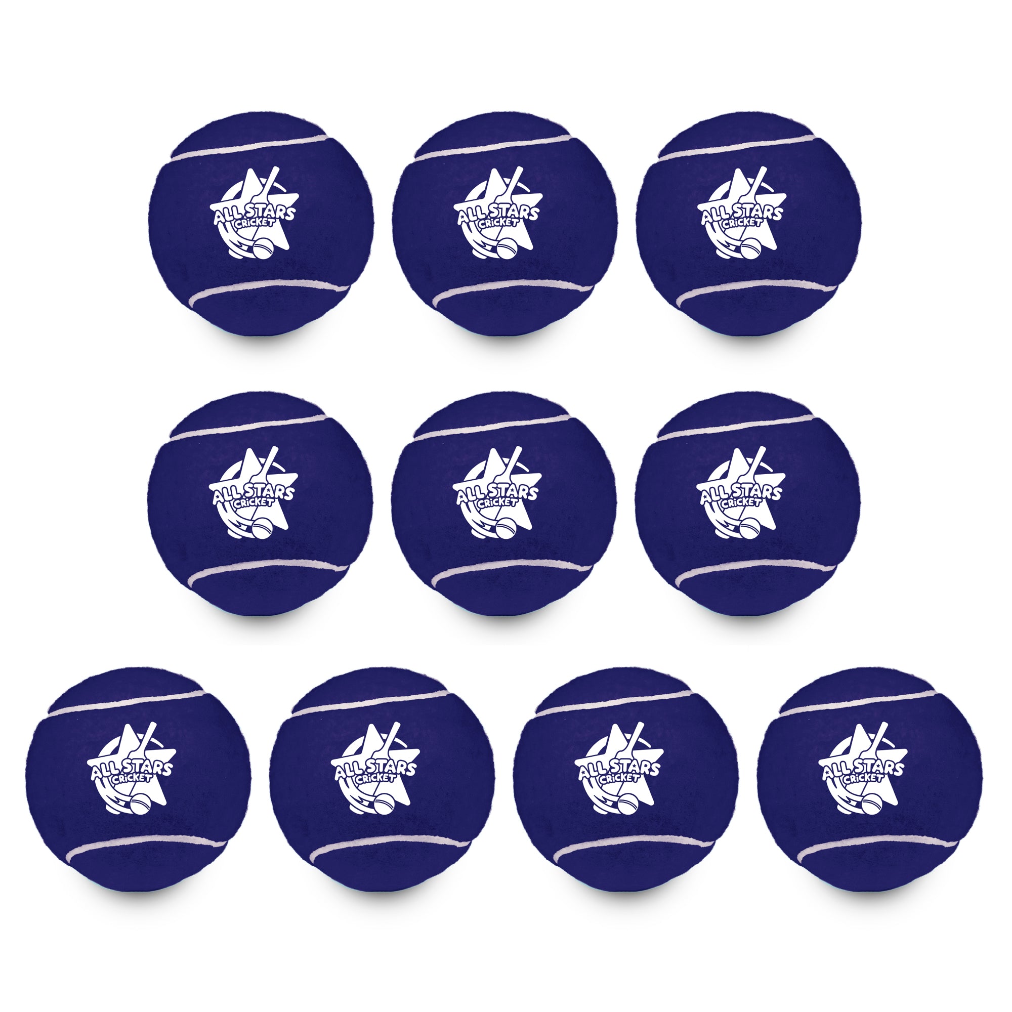 All Stars Cricket XL Tennis Balls - Pack of 10