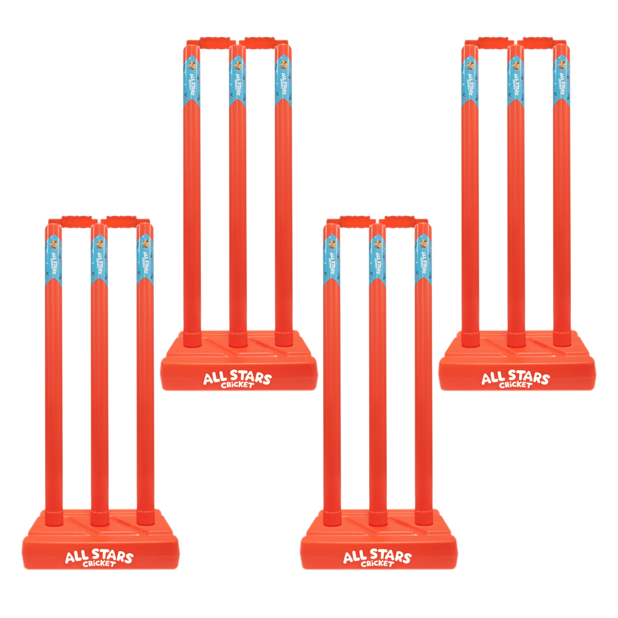 All Stars Cricket Stumps Set - Pack of 4