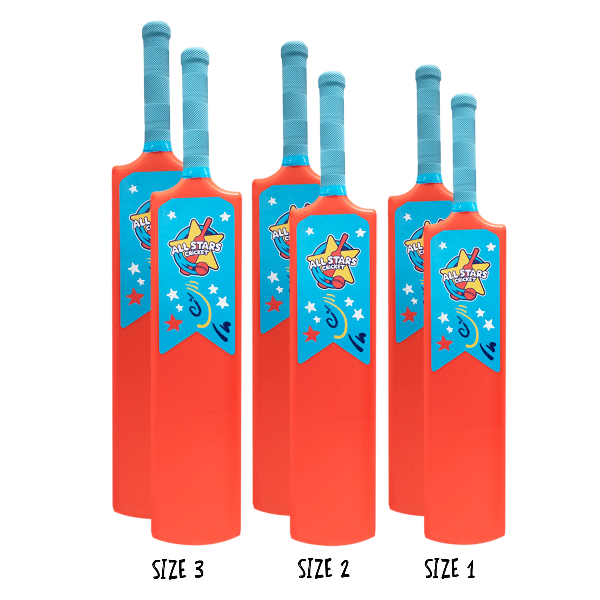 All Stars Plastic Cricket Bat - Pack of 6