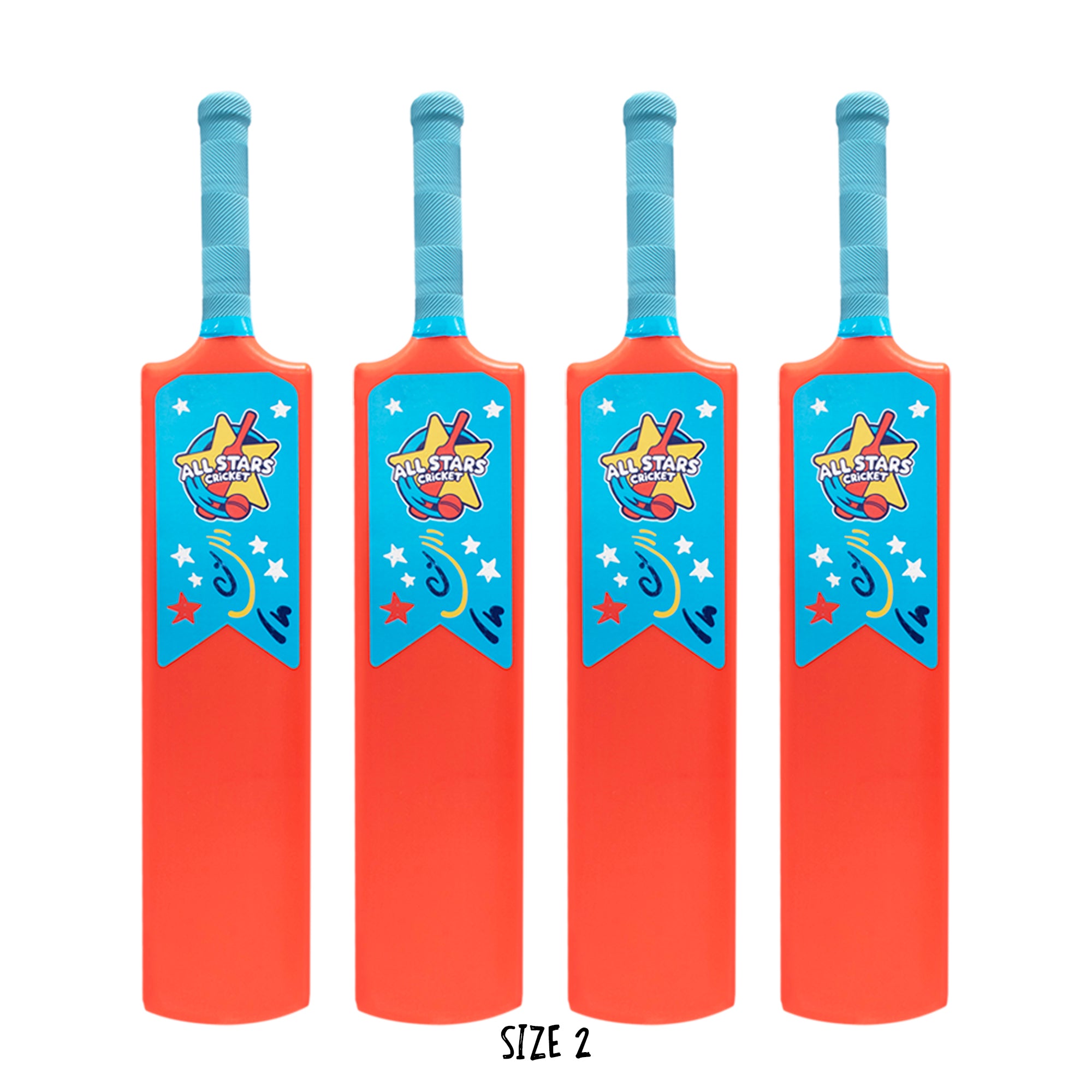 All Stars Plastic Cricket Bat - Pack of 4