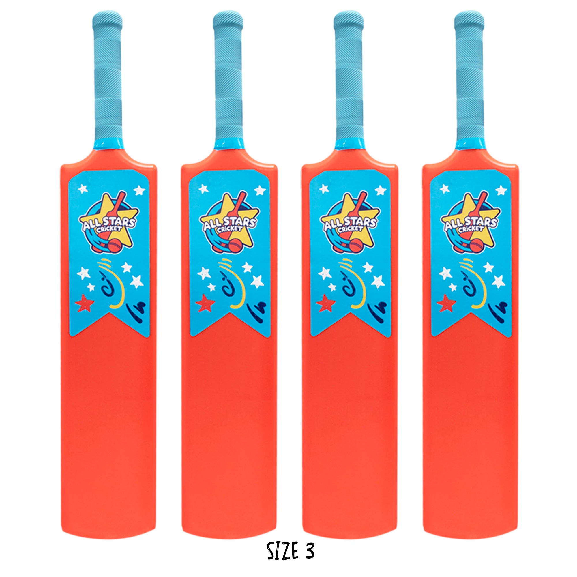 All Stars Plastic Cricket Bat - Pack of 4