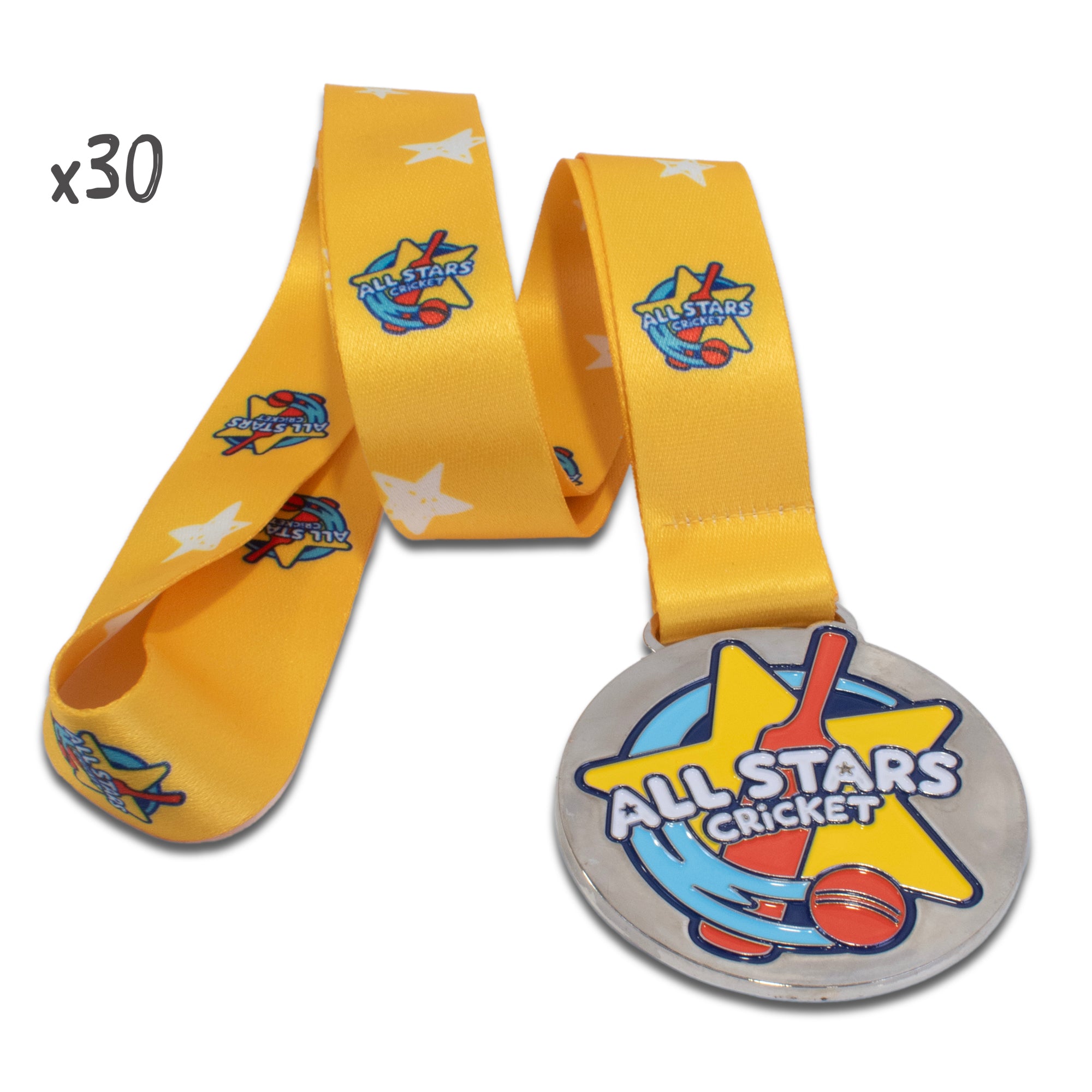 All Stars Cricket Medal - Pack of 30