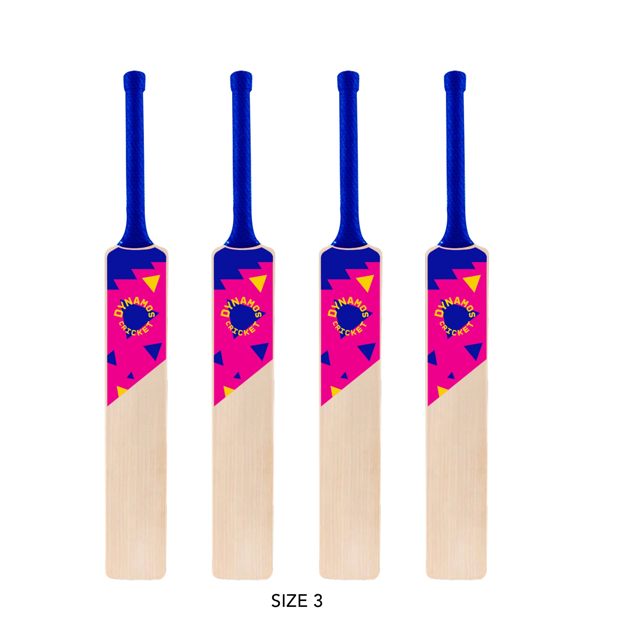 Dynamos Wooden Cricket Bat - Pack of 4