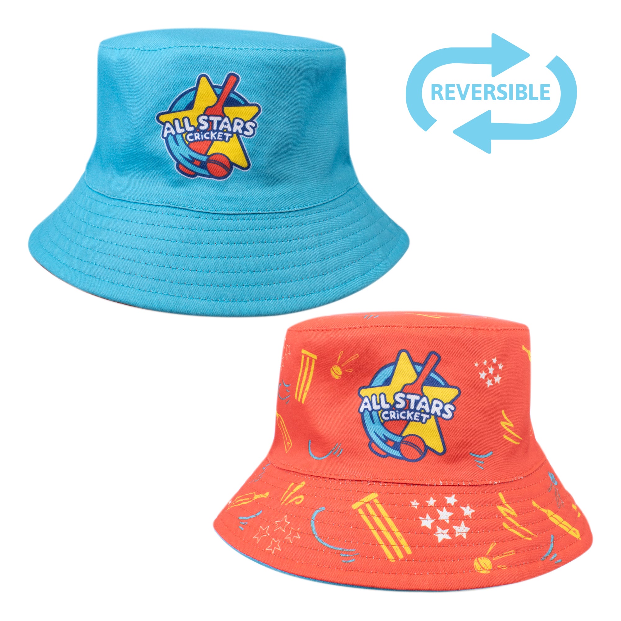All Stars Cricket Reversible Participant Bucket Hat