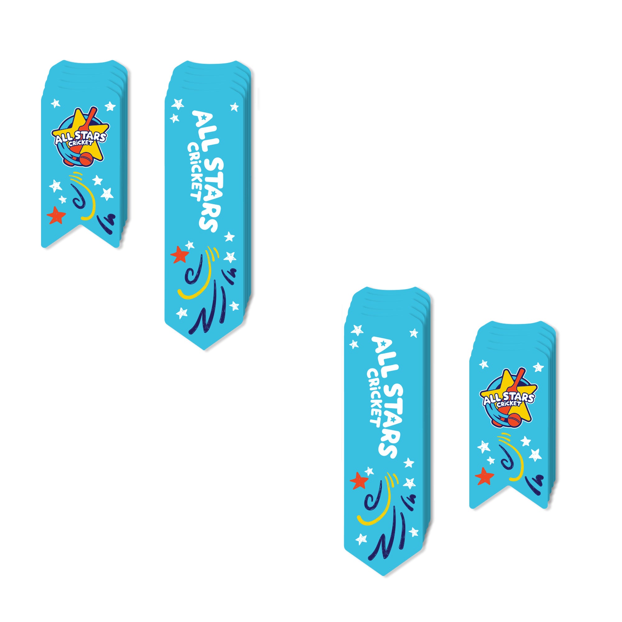 All Stars Cricket Bat Replacement Stickers - Pack of 10