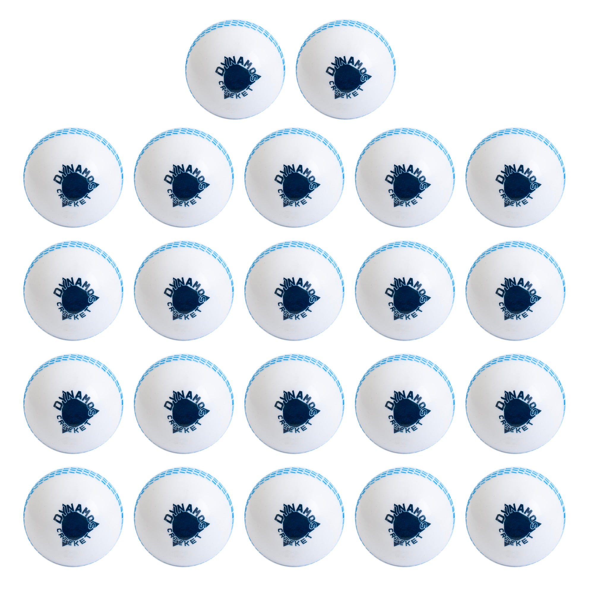 All Star & Dynamos Cricket White Wind Ball - Pack of 20