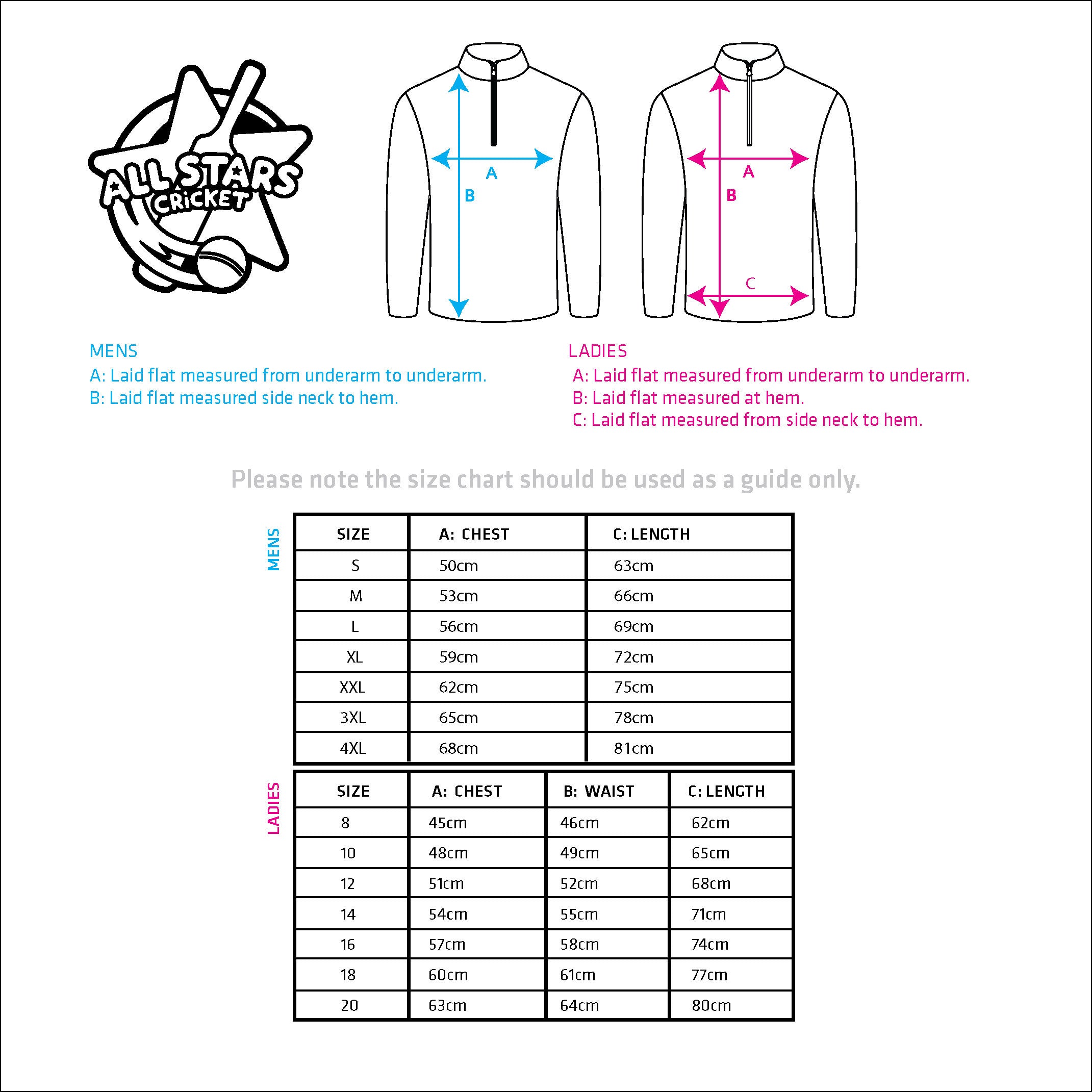 All Stars Cricket Women's Activator 1/4 Zip Top