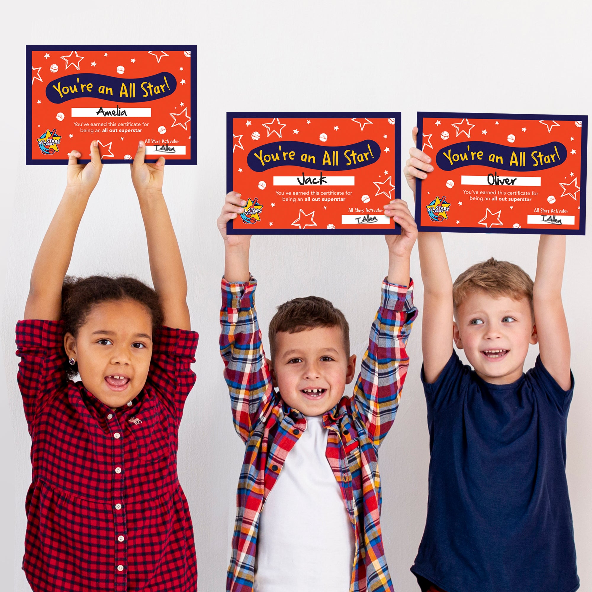 All Stars Cricket Certificates - Pack of 30