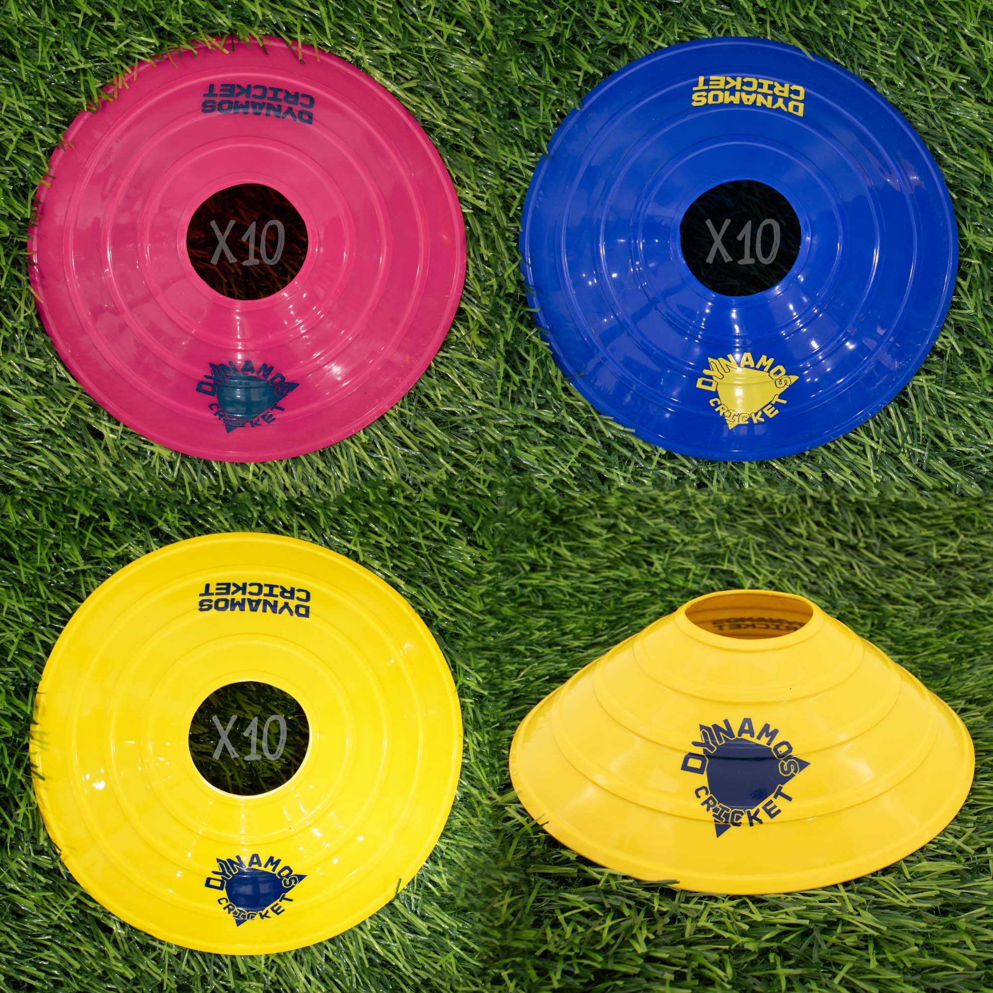 Dynamos Cricket Training Cones - Pack of 30