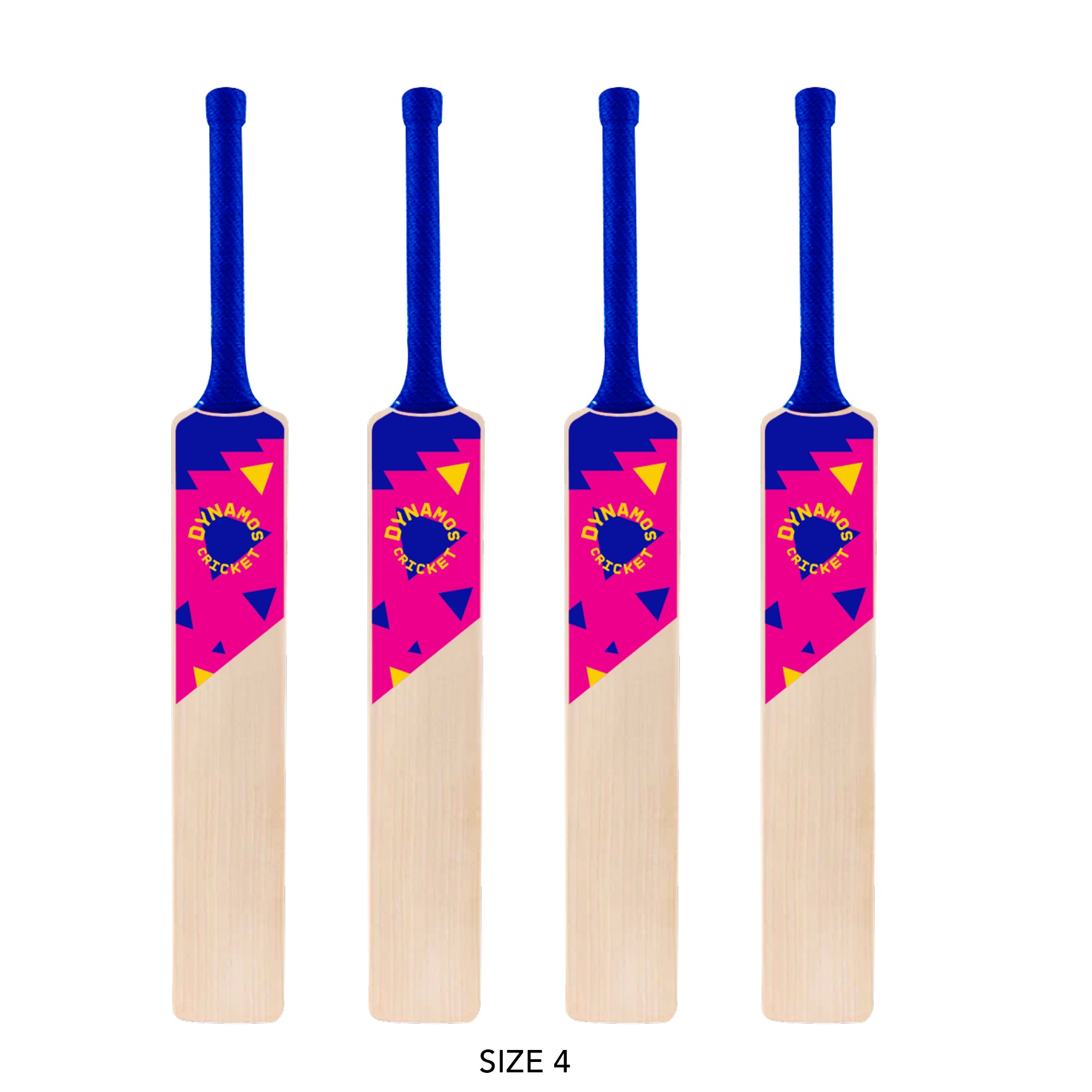 Dynamos Wooden Cricket Bat - Pack of 4