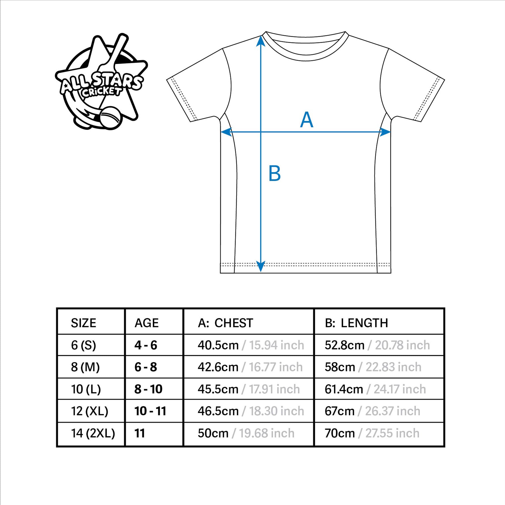 All Stars Cricket Participant T-Shirt